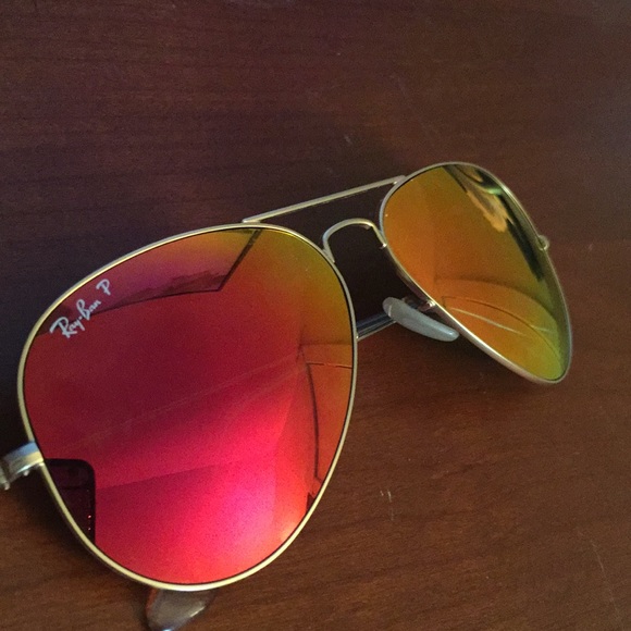 Ray Ban Polarized Mirrored Aviators Never Used Made in Italy 🇮🇹 - Picture 7 of 7